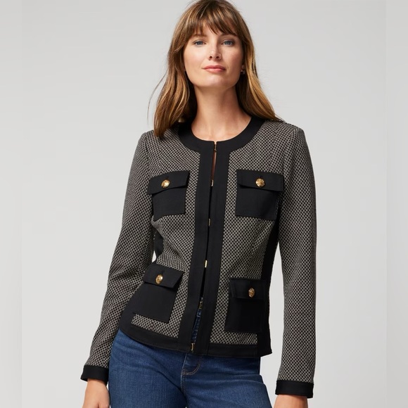 NWT WHBM® Jacquard Knit Stylist Jacket - Picture 2 of 5